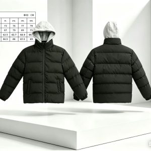 立领连帽充绒夹克 F-003